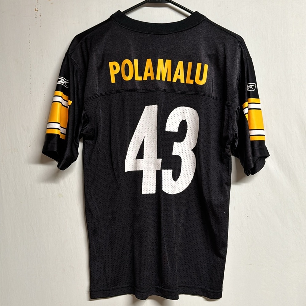 Reebok Pittsburgh‎ Steelers Polamalu Jersey Size Large